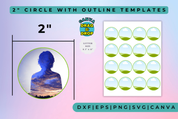 2 Circle with Outline Templates: Instant Visual Impact
