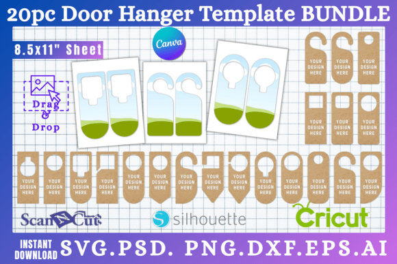 20pc Door Hook Hanger Templates BUNDLE: A Digital Asset for Modern Creators