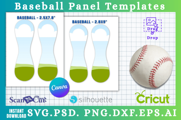 2pc Baseball Panels SVG Canva Templates: Your Digital Craft MVP
