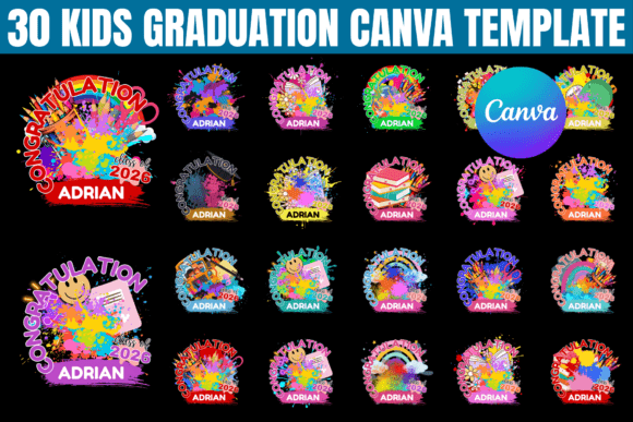 30 Kids Graduation Canva Templates for Class of 2026