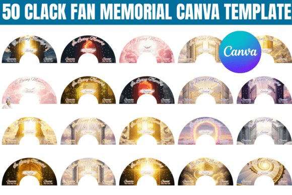 50 Clack Fan Memorial Canva Templates: Create with Care