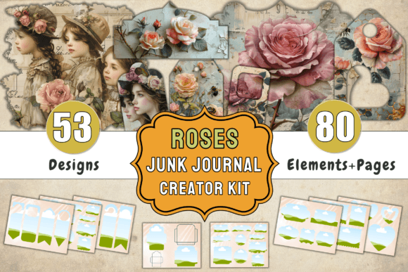 Craft Your Story: The Roses Junk Journal Kit + Canva Templates