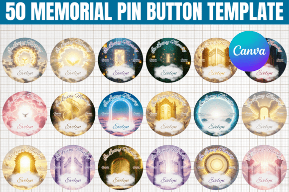 Create Meaningful Tributes with 50 Memorial Pin Button Templates