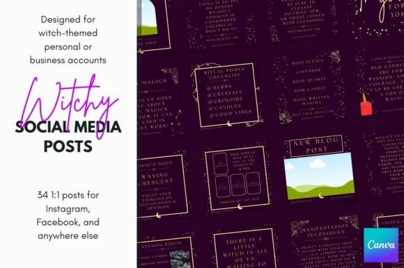 Daily Witch Canva Social Templates: Simplify Your Content