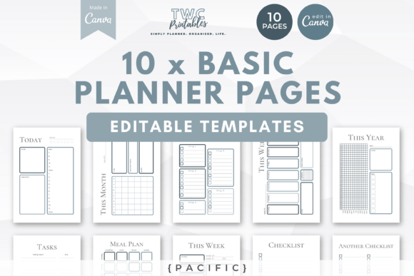 Design Your Ideal Week with Canva Planner Templates: PACIFIC