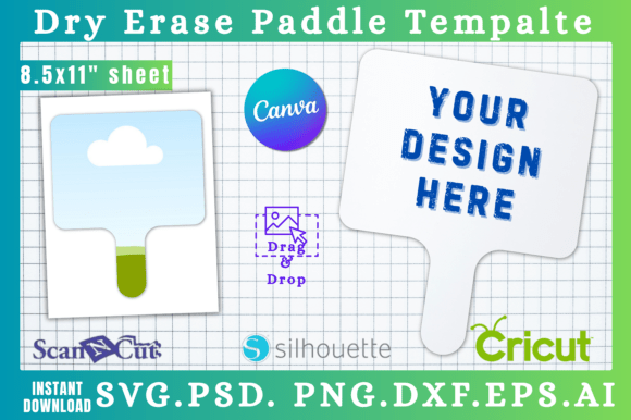 Dry Erase Paddle SVG & Canva Templates: Your Versatile Design Toolkit
