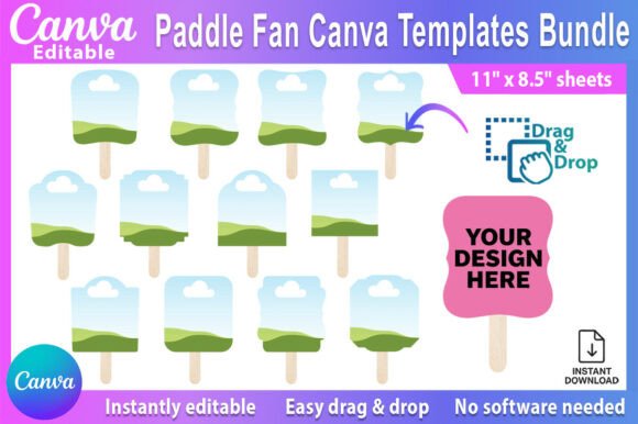 Editable Paddle Fan Canva Templates for Instant DIY Projects