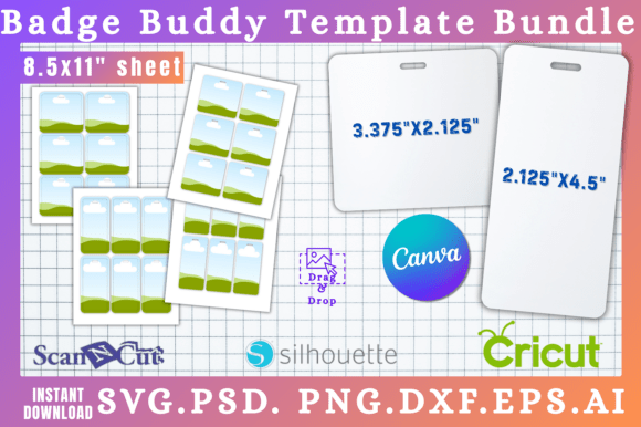 Elevate Your Brand with the 2pc Badge Buddy SVG Canva Templates Set