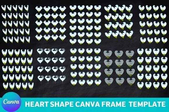 Elevate Your Projects with Heart Shape Canva Frame Templates V1