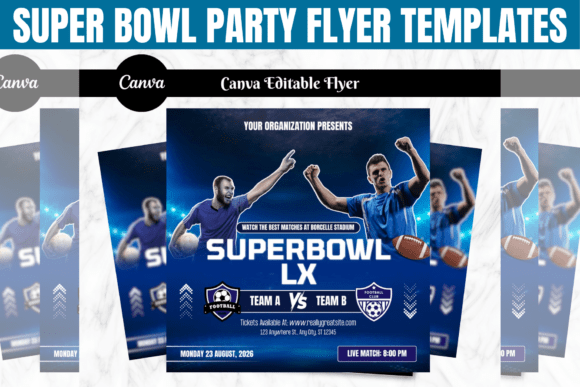 Game Day Graphics: Super Bowl Party Flyer Templates That Win