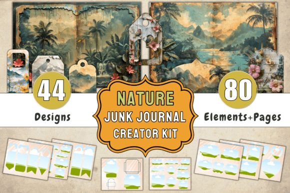 Nature Junk Journal Kit: Canva Templates for Creatives