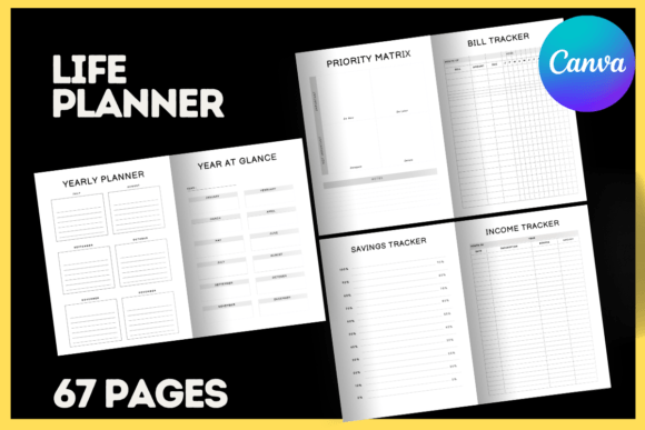 Organize Your Chaos with Editable Life Planner Canva Templates