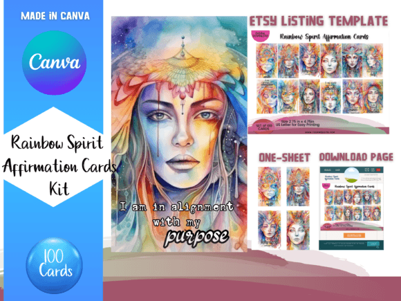 Rainbow Affirmation Card Canva Templates: Your Toolkit for Uplifting Design