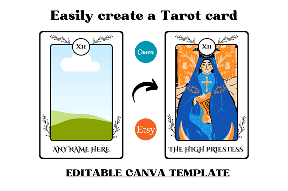 Tarot Card Editable Templates: Elevate Your Social Media Branding