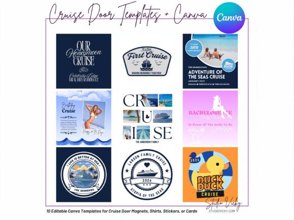 Transform Your Stateroom: Cruise Door Decorations Canva Templates