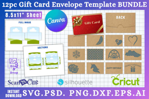 Unwrap Creativity: The 12 Gift Card Envelope Templates Bundle